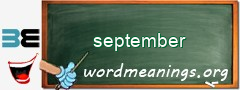 WordMeaning blackboard for september